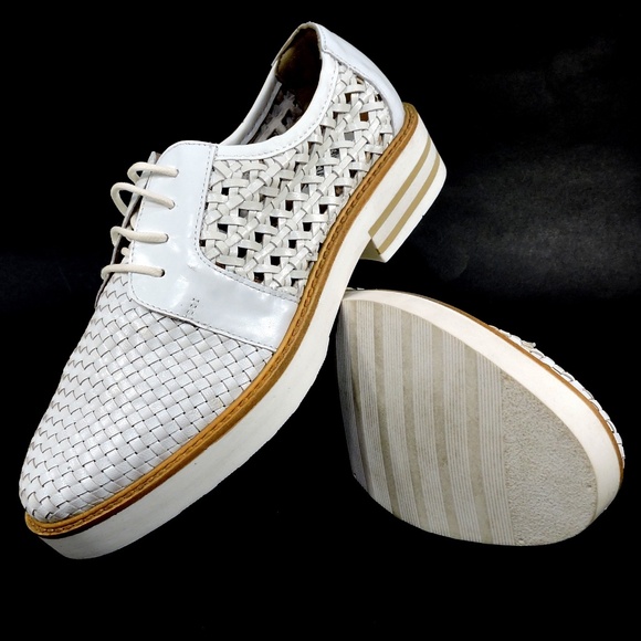 DONNA PIU 🇮🇹 WOMEN'S WHITE SOFT LEATHER SUMMER OXFORD SHOES - Picture 7 of 7
